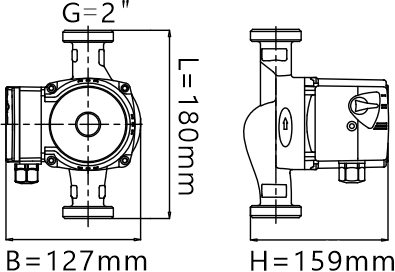 3 SPEED ADJUSTMENT CIRCULATION PUMP 32-8 DIMENSION