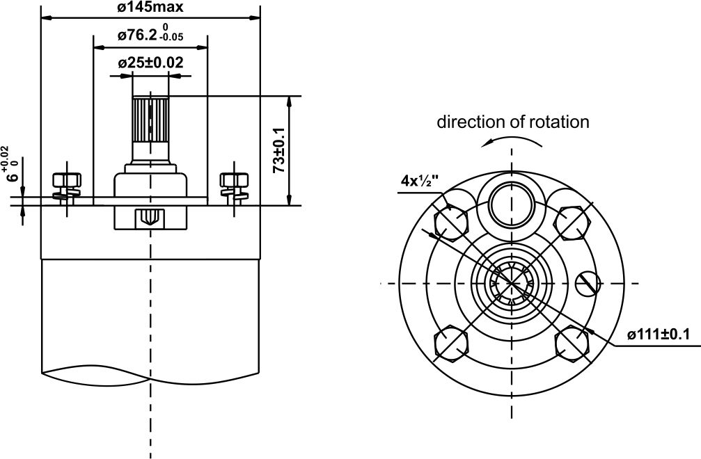 6 INCH BOREHOLE MOTOR 6HC