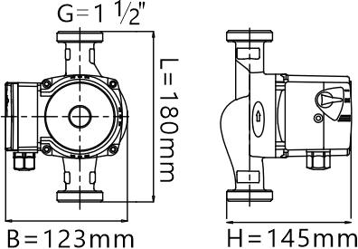 3 SPEED ADJUSTMENT CIRCULATION PUMP 25-7-180 DIMENSION