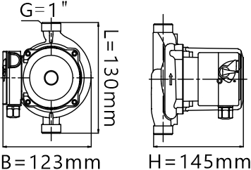 3 SPEED ADJUSTMENT CIRCULATION PUMP 15-7 DIMENSION