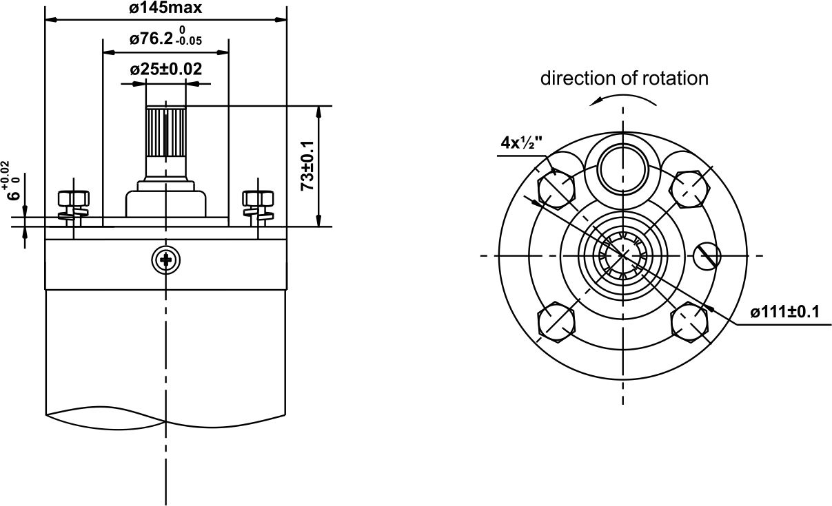 6 inch borehole motor size