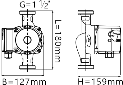 3 SPEED ADJUSTMENT CIRCULATION PUMP 25-8 DIMENSION